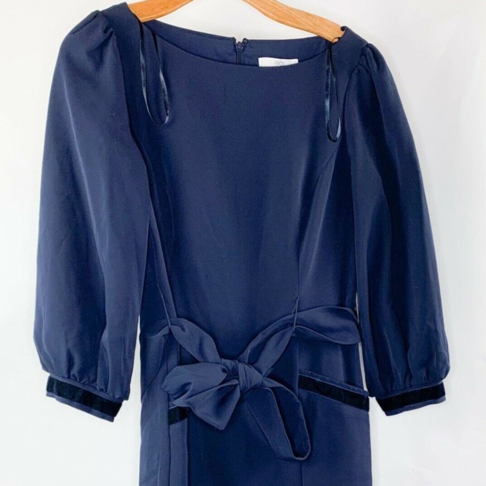 1901 Womens Blue Knee Length Shift Dress Size 6